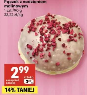 Pączek z nadzieniem malinowym