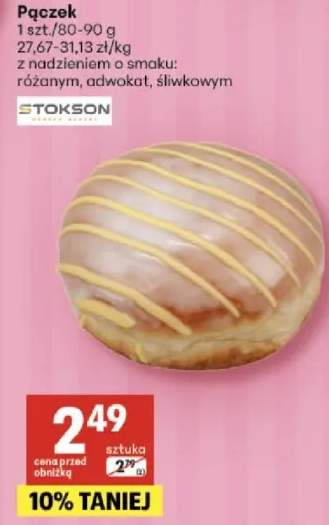 Pączek z nadzieniem o smaku różanym, adwokat, śliwkowym