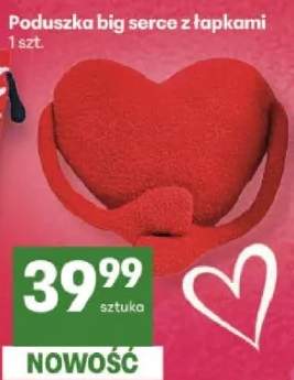 Poduszka big serce z łapkami