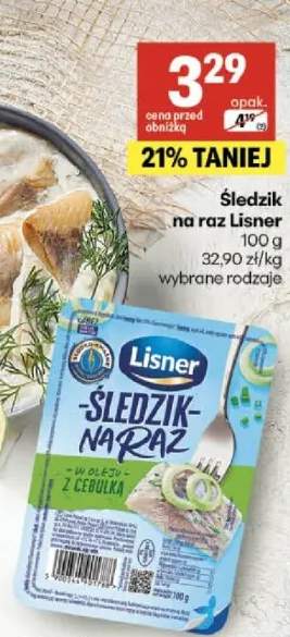 Śledzie na raz Lisner Śledzie marynowane z cebulą wybrane rodzaje