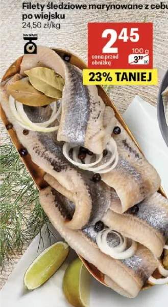 Filety śledziowe marynowane z cebulą po wiejsku