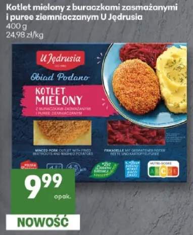 Kotlet mielony z buraczkami zasmażanymi i puree ziemniaczanym