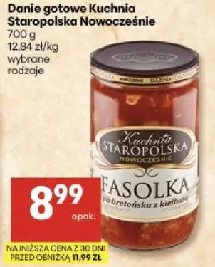 Danie gotowe fasolka w bretońsku z kiełbasą