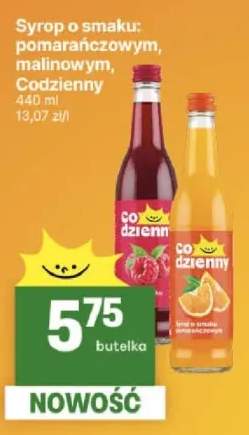 Syrop o smaku: pomarańczowym, malinowym Codzienny