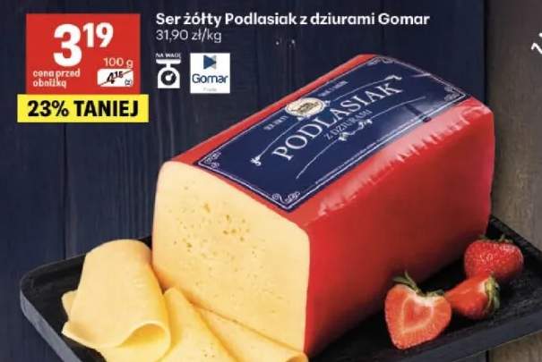 Ser żółty Podlasiak z dziurami