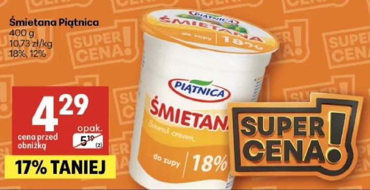 Śmietana Piątnica 18%, 12%
