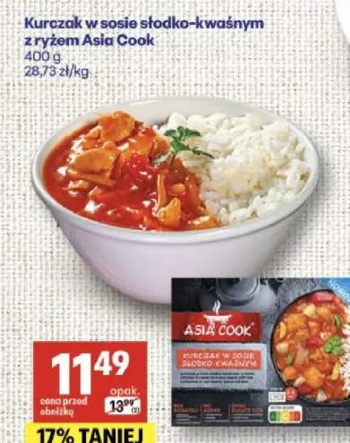 Kurczak w sosie słodko-kwaśnym z ryżem