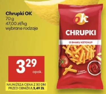 Chrupki o smaku ketchup