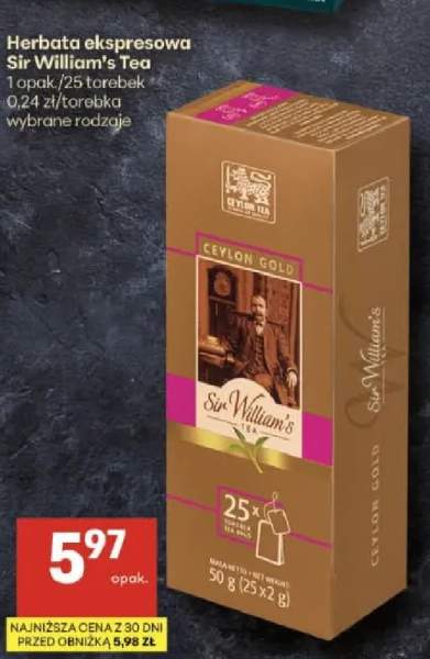 Herbata ekspresowa Sir William's Tea