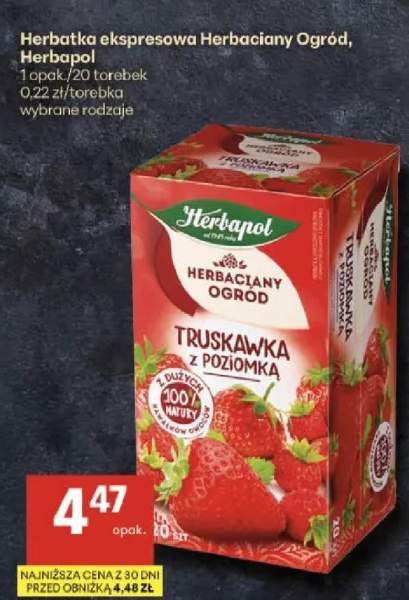 Herbatka ekspresowa Herbaciany Ogród, Herbapol Truskawka z poziomką