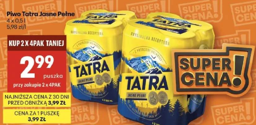 Piwo Tatra jasne pełne