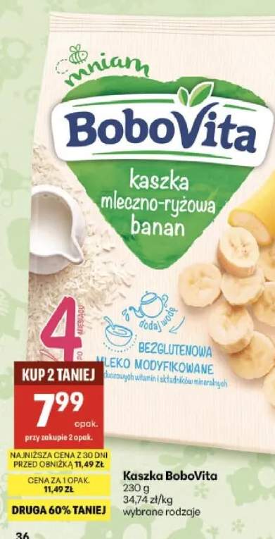 Kaszka mleczno-ryżowa banan
