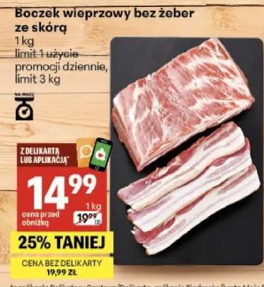 Boczek wieprzowy bez żeber ze skórą