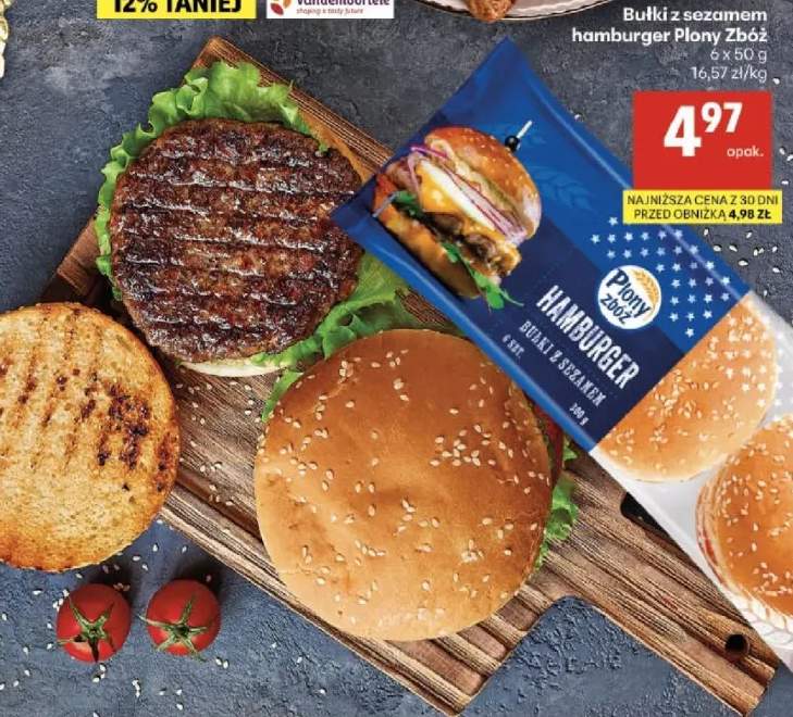 Bułki z sezamem hamburger płony z bóz