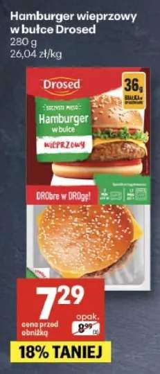 Hamburger wieprzowy w bułce drosed