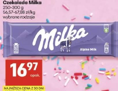 Czekolada Alpine Milk wybrane rodzaje