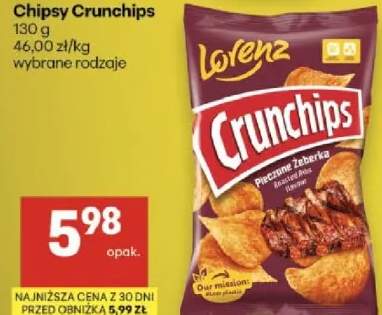 Chipsy Crunchips wybrane rodzaje