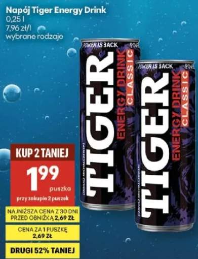 Napój Tiger Energy Drink wybrane rodzaje