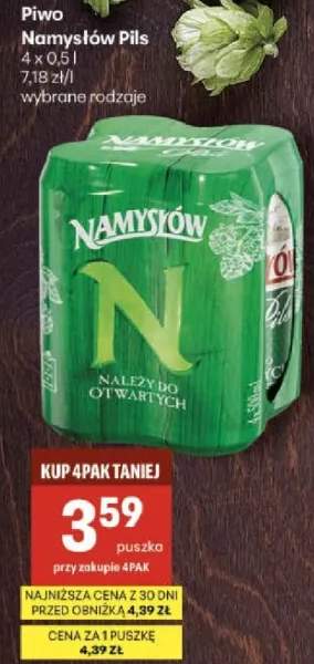 Piwo Namysłów Pils wybrane rodzaje