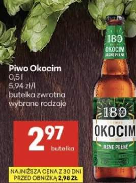 Piwo Okocim butelka zwrotna wybrane rodzaje