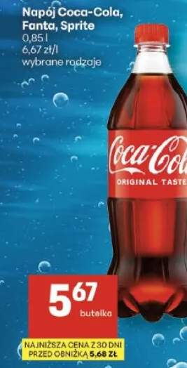 Napój Coca-Cola, Fanta, Sprite wybrane rodzaje