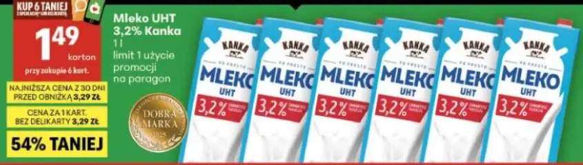 Mleko UHT 3,2% Kańka