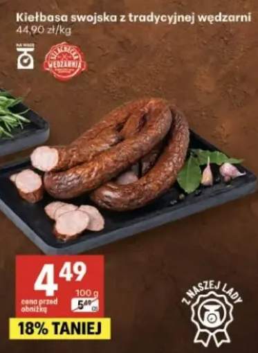 Kiełbasa swojska z tradycyjnej wędzarni