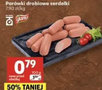 Parówki drobiowe serdelki