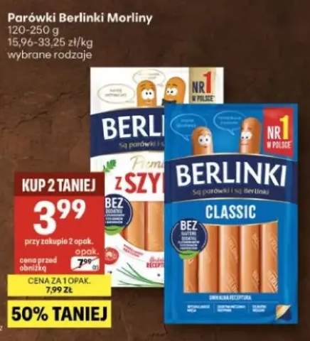 Parówki Classic wybrane rodzaje