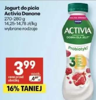 Jogurt do picia Activia Danone wybrane rodzaje