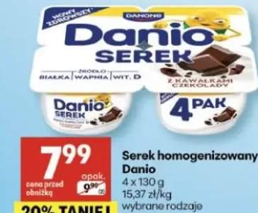 Serek homogenizowany Danio wybrane rodzaje