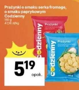 Prażynki o smaku serka fromage, o smaku paprykowym