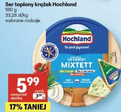 Ser topiony krążek Hochland Mixtett