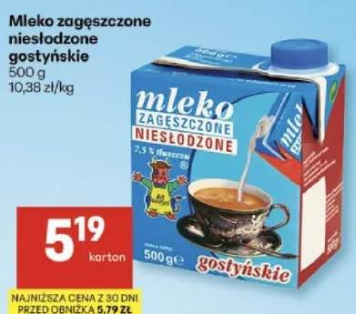 Mleko zagęszczone niesłodzone gostyńskie