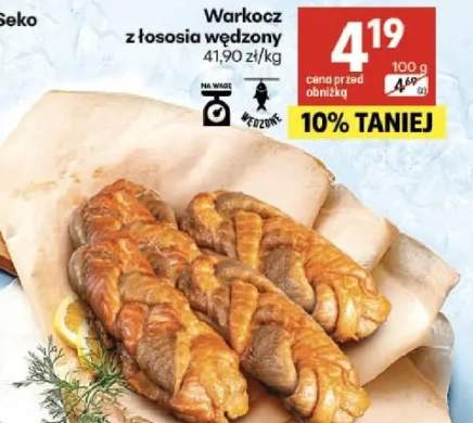 Warkocz z łososia wędzony