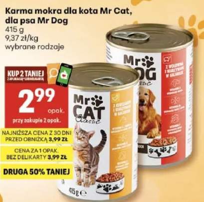 Karma mokra dla kota, dla psa