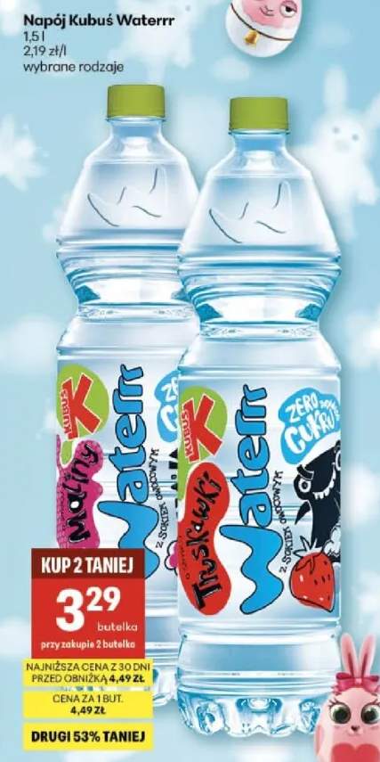 Napój Kubuś Waterrr wybrane rodzaje