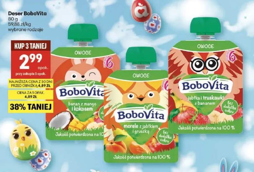 Deser morele z jabłkiem i gruszką wybrane rodzaje