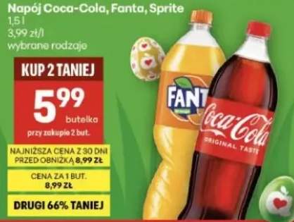 Napój Coca-Cola, Fanta, Sprite 1.5l wybrane rodzaje