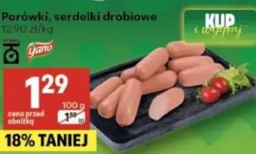 Parówki, serdelki drobiowe
