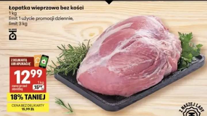 Łopatka wieprzowa bez kości