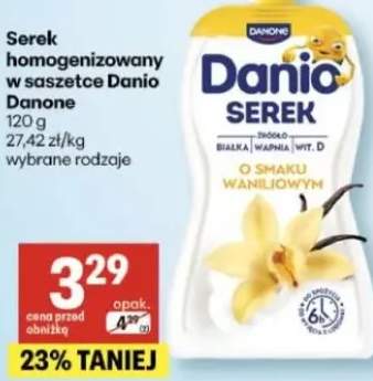 Serek homogenizowany w saszetce Danio
