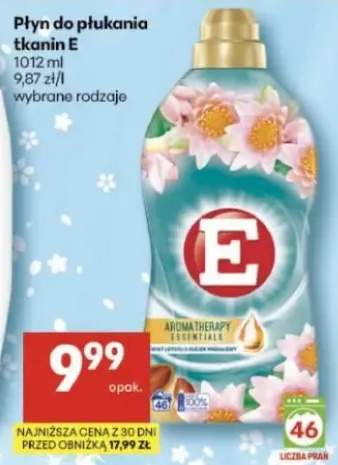 Płyn do płukania tkanin E wybrane rodzaje