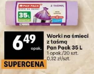 Worki na śmieci z taśmą 35L