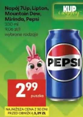 Napój 7Up, Lipton, Mountain Dew, Mirinda, Pepsi