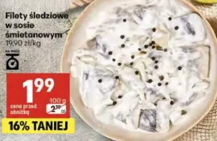 Filety śledziowe w sosie śmietanowym