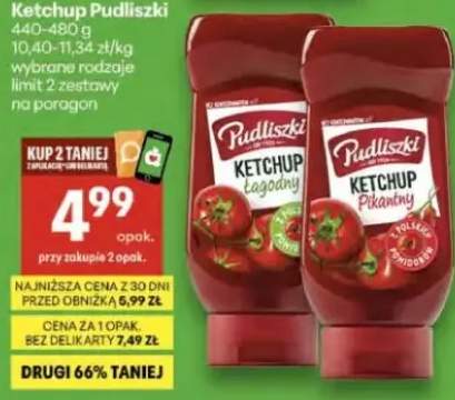 Ketchup wybrane rodzaje, limit 2 zestawy na paragon
