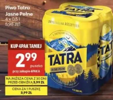 Piwo Tatra Jasne Pełne