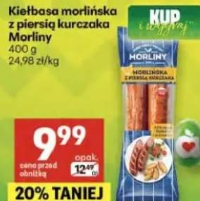 Kiełbasa morlińska z piersią kurczaka Morliny