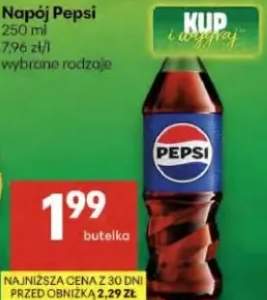 Napój Pepsi 250ml 7,96zł/l wybrane rodzaje